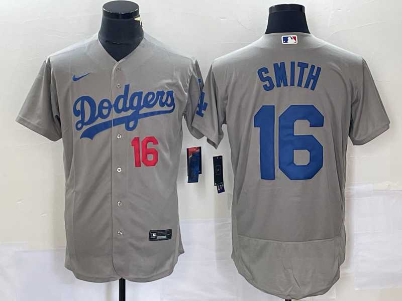 Men's Los Angeles Dodgers #16 Will Smith Number Grey Stitched Flex Base Nike Jersey,We sell and wholesale Men's Los Angeles Dodgers #16 Will Smith Number Grey Stitched Flex Base Nike Jersey on line form chian!